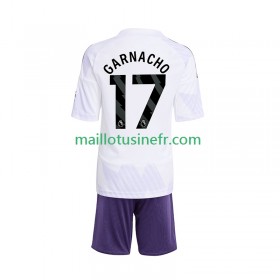 Maillot de Foot Manchester United Alejandro Garnacho 17 Extérieur 2025-26 - Enfant
